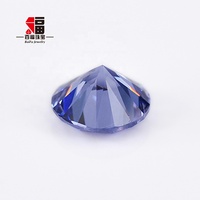 Baifu 4A 5A Zircone cubique taille brillant rond couleur Tanzanite clair, pierre précieuse en vrac 1.0-3.0mm pour la fabrication de bijoux