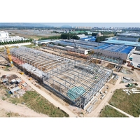Modèle 3D de construction de hangar à structure en acier CAO Conception d'entrepôt préfabriqué