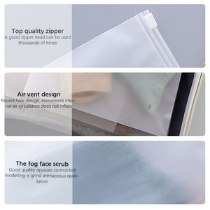 Sac d'emballage en PE à fond carré, transparent givré, avec fermeture éclair, imperméable, recyclable, de haute qualité, nouveau, vente en gros, personnalisé - Product Image 3