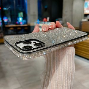 Coques de Téléphone de Luxe Diamant pour <span class=keywords><strong>iPhone</strong></span> 17 13 15 16 Pro Max 16 Pro <span class=keywords><strong>11</strong></span> 12 Dégradé Paillettes Strass Élégantes Galvanisées - Product Image 6