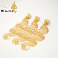 Prêt à Expédier Meilleure Qualité Cuticule Brute Aligner Vierge Couleur Cheveux Raides 613 Cheveux Humains 613 Paquets de Cheveux Vierges