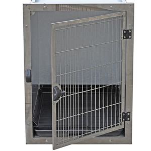 KA-505-AZSS katı desen klasik tarzı ağır galvanizli çelik köpek kafesi açık kapalı Pet konut için klasik kutu ambalaj - Product Image 4