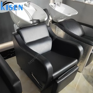 KISEN Équipement de Salon de Coiffure : Lit de Lavage Électrique Massant, Unité de Lavage des Cheveux, Mobilier de Salon, Fauteuil de Lavage avec Bac à Shampooing - Product Image 1