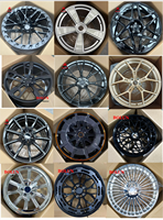 Pièces de voiture personnalisées 19*11 19*12.5 Direction 5*120.65 Jantes de voiture entièrement noires forgées pour Corvette C6