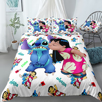 Ensemble de literie pour enfants avec impression numérique d'anime mignon, 3 pièces, design de dessin animé, housse de couette pour dortoir