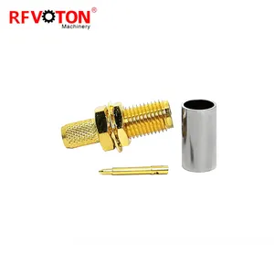 Vergulde Omgekeerde Polariteit Rp Sma Vrouwelijke Jack Connector Schot Crimper Lmr195 Kabel Connector