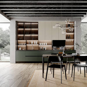 GoldenHome Armoires <span class=keywords><strong>de</strong></span> <span class=keywords><strong>cuisine</strong></span> Table <span class=keywords><strong>de</strong></span> <span class=keywords><strong>cuisson</strong></span> intégrée moderne ouverte Armoire personnalisée Laque Panneau <span class=keywords><strong>de</strong></span> porte Pierre <span class=keywords><strong>de</strong></span> quartz Ménage Personnalisable - Product Image 3