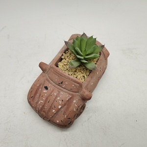 Pot de fleur en céramique mignon en forme de voiture pour plantes d'intérieur pour la maison bureau salon pots de fleurs jardinières - Product Image 3