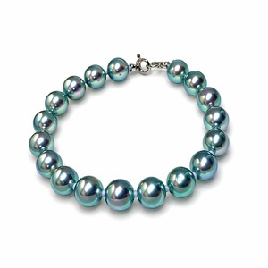 <span class=keywords><strong>Bracciale</strong></span> con Chiusura <span class=keywords><strong>in</strong></span> Zaffiro 18K e <span class=keywords><strong>Perle</strong></span> Naturali Madama Argento-Blu 8-9mm - Product Image 1