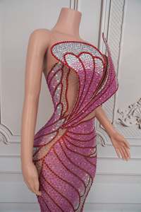 Vestidos lüks kelebek kanatları elmas doğum günü düğün konuk uzun elbise kadın akşam yemeği elbisesi bayanlar akşam balo Mermaid elbise - Product Image 4