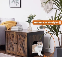 Meuble pour litière de chat, cloison amovible dissimulée, maison pour chat d'intérieur, table d'appoint, 31,5 x 20,9 x 19,7 pouces, moderne