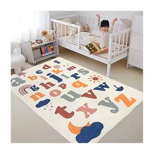 Non toxique fausse laine tapis salle de jeux pépinière enfants tapis de jeu anti-déversement doux imprimé Polyester tapis lavable en Machine <span class=keywords><strong>antidérapant</strong></span> - Product Image 4