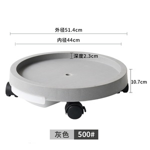 Pot Tray with Wheel Round Movable <b>Planter</b> Trolley Pallet Stand Saucer - Product Image 6