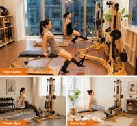 Appareil de fitness professionnel réglable et portable en bois d'érable de qualité supérieure pour Pilates Reformer Gyro Tower