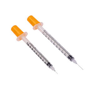 <span class=keywords><strong>Jeringa</strong></span> de insulina desechable de seguridad ultrafina con cabeza naranja y aguja, 29G 30G 31G 6MM 8MM 13MM 0.3ml 0.5ml 1ml, para diabéticos - Product Image 1
