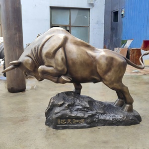 カスタムメイド等身大ブロンズ雄牛像闘牛彫刻宗教用JZブランドモデルJZ-B-Y-212 - Product Image 2