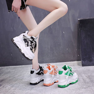 Dropshipping Logo personalizzato 2022 estate autunno zeppe grosse da donna scarpe <span class=keywords><strong>con</strong></span> tacco <span class=keywords><strong>Sneakers</strong></span> <span class=keywords><strong>bianche</strong></span> traspiranti per donna - Product Image 6