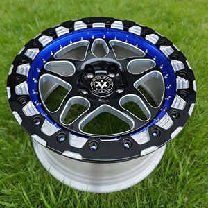 Rines Viaol Forjados <span class=keywords><strong>4x4</strong></span> con Acabado Plateado Mecanizado, Beadlock 17*10 PCD 4*100 5*114 6*114.3 para Charger Challenger SRT Hellcat Jailbreak - Product Image 4