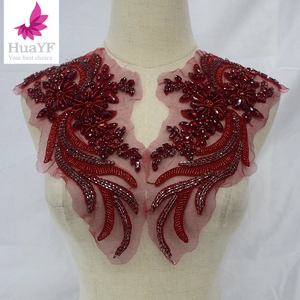 बिड के साथ फीता एपलिक कढ़ाई फीके फीके फीके साथ फीता पैच पैच पैच - Product Image 2