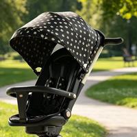 Poussette haute pour bébé avec siège rotatif à 360°, pliable d'une seule main et capote réglable pour nourrissons