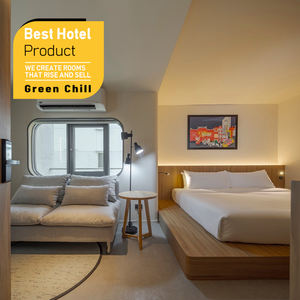 Ensemble de meubles d'hôtel modernes et contemporains, rendu 3D, chambre à coucher, salon, projet FF&E personnalisé, solutions pour hôtels de charme - Product Image 1