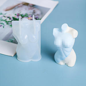 Venta al por mayor 3D personalizado torso humano cemento cera molde yeso curvo <span class=keywords><strong>mujer</strong></span> hombre <span class=keywords><strong>mujer</strong></span> cuerpo vela moldes silicona resina epoxi arte - Product Image 5
