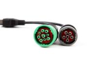 Cable de extensión de diagnóstico OBD II de perfil bajo, macho a hembra, con 16 pines completamente conectados para herramienta de escaneo y lector de códigos, 30 cm