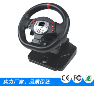 Chơi game chỉ đạo Wheel với bàn đạ<span class=keywords><strong>p</strong></span> 180 độ xoay rung USB PC chỉ đạo Wheel làm việc với <span class=keywords><strong>P</strong></span> S3 <span class=keywords><strong>P</strong></span> S2 PC lực lượng lái xe - Product Image 3