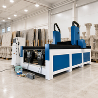 Routeur CNC robuste 4 axes avec double mandrin ATC pour la sculpture 3D de colonnes en pierre, bois, marbre, granit et balustres