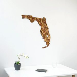 3D mappa della <span class=keywords><strong>Florida</strong></span> in legno un unico viaggiatore USA decorazione per la casa regalo mappa del mondo Puzzle in legno - Product Image 6