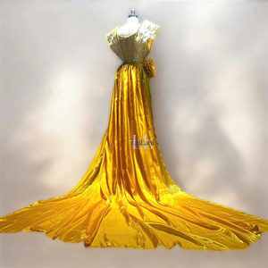 Vestido de Seda de Lujo con Mangas Cortas y Pedrería de Alta Gama para Mujer, Venta al Por Mayor desde Vietnam - Product Image 2