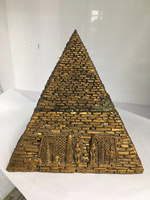Alte ägyptische Pyramide von Gizeh Cairo World Resin Statue Berühmte Gebäude harz skulptur