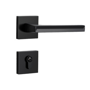 Poignée de porte de luxe au design moderne B9-2002, quincaillerie en alliage de zinc, serrure à cylindre à bon prix pour usage domestique, vente en gros d'usine - Product Image 1