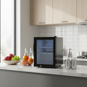 Réfrigérateur de présentation Nuelead NE-35C à une porte vitrée, haute qualité, avec affichage numérique et étagères - Product Image 2