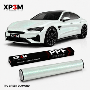 Vinilo para Envoltura de Autos XP3M Green Diamond Glitter Diamond Gloss TPU Color PPF, Película Protectora de Pintura para Autos TPU PPF de 7.5 Mil, Vinilo para Envoltura de Autos - Product Image 1