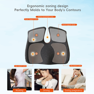 Cojín <span class=keywords><strong>de</strong></span> Asiento YUE RISE con Diseño <span class=keywords><strong>de</strong></span> Cuerno <span class=keywords><strong>de</strong></span> Vaca, Personalizable, con 5 Zonas <span class=keywords><strong>de</strong></span> Soporte para Coxis, Cadera y Piernas - Product Image 2