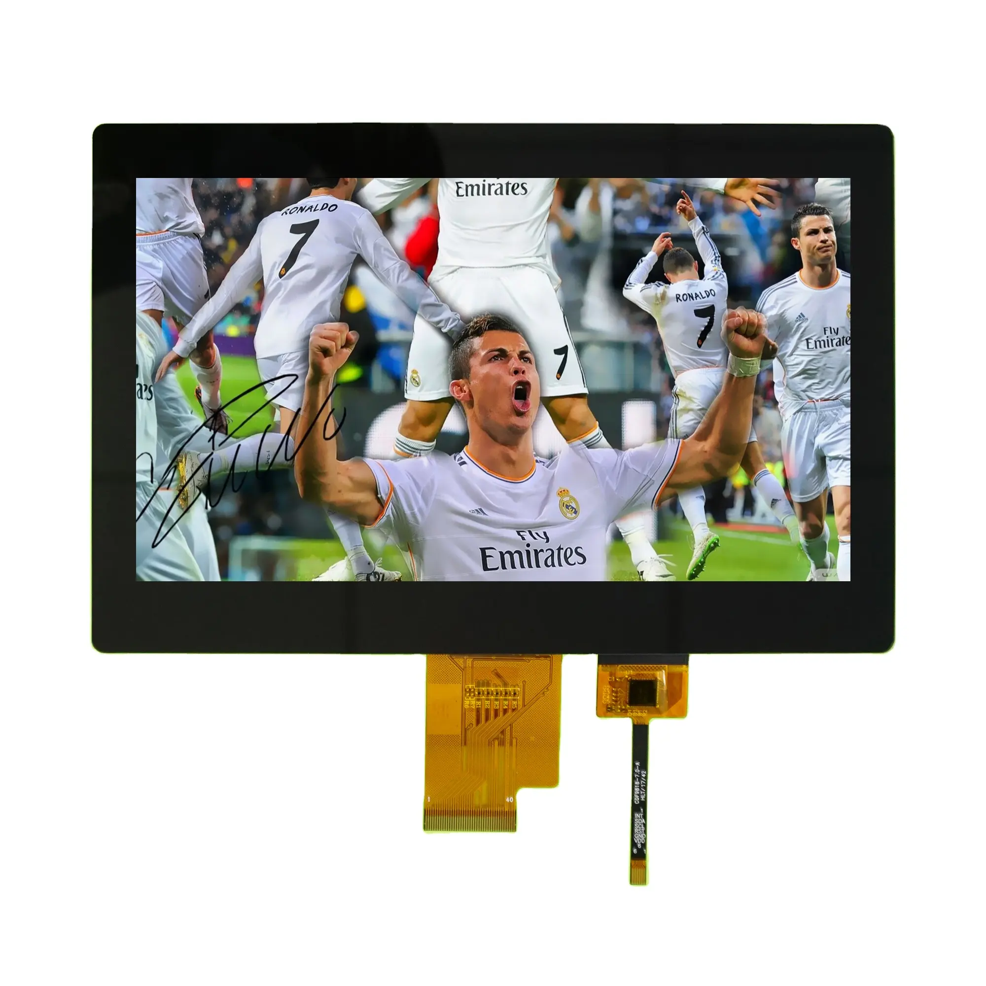 7" 1024x600 LVDS 40PIN 300 cd/m2 I2C mutil touch capacitive touch screen LCD display for tablet PC
