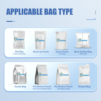 Machine d'emballage automatique pour sachets préformés Doypack, avec peseuse multi-têtes pour granulés, pour noix et dattes