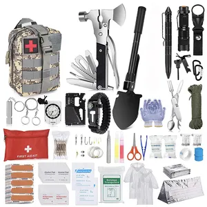 142-teiliges Überlebens kit und Erste-Hilfe-Set, profession elle Notfall-Kits Überlebens ausrüstung und Ausrüstung mit Molle-Beutel