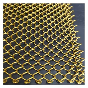 Aluminum Gold Chain Mesh Metal Curtains For Space Divider