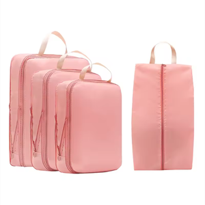 Set di Cubi Organizzatori per Valigie in Nylon Riciclabile con Logo Personalizzato, Comprimibili e Portatili per Viaggi - Product Image 5