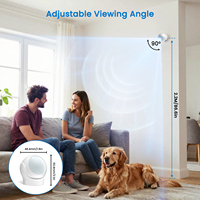 Veilleuse intelligente sans fil avec capteur de mouvement PIR pour système de sécurité domestique, portée de détection de 10 m, installation facile, matériau ABS