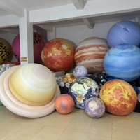 Ballon publicitaire géant gonflable pas cher en forme de planète avec lumière LED, en PVC Oxford, taille personnalisable – Modèle Lune