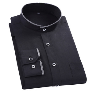 <strong>Men</strong> Slim Fit Cotton <strong>Shirt</strong> Mandarin Collar Dress <strong>Shirt</strong> <strong>for</strong> <strong>Men</strong> - Product Image 2