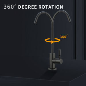 Rubinetto per il filtro di depurazione delle acque potabile nero maniglia del rubinetto accessori moderna SUS304 rubinetto della cucina - Product Image 4