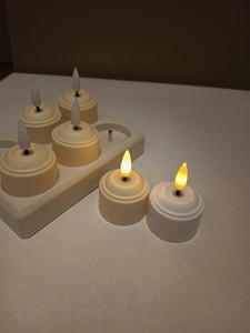 Lãng mạn Đảng trang trí đám cưới Bảng ánh sáng mini 6/Set trà ánh sáng 3D Bullet ngọn lửa có thể sạc lại li-pin LED NẾN đèn - Product Image 2