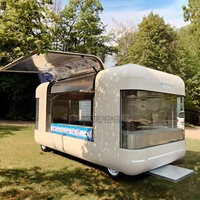 Camion Remolque de nourriture de haute qualité camion de nourriture de cuisine voiture de café mobile chariots de vente de crème glacée avec plein à bas prix