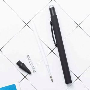 Stylo publicitaire personnalisé à logo, fin, en métal doux au toucher, avec mécanisme clic, idéal pour la promotion, disponible en plusieurs couleurs – Offre Spéciale - Product Image 3