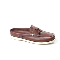 Logo personnalisé du fabricant, couture artisanale, Homme, Authentic Docksides, classique, décontracté, plateforme, pieds nus, slip-on, cuir véritable