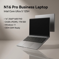 Ordinateur portable professionnel de 16 pouces équipé d'un processeur Intel Ultra 5 125H (Ultra 5 225H/Ultra 9 185H en option) et du système Windows 11
